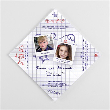 Hochzeitseinladung Schreibschrift - Origami - Vue 3