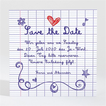 Save the Date Karte schreibschrift