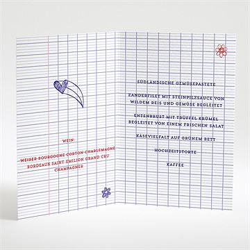 Menükarte Hochzeit Schreibschrift - Vue 2