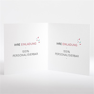 Hochzeitseinladung Blanco - 13,5X13,5Cm (N45133) - Vue 2