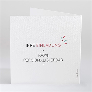 Hochzeitseinladung Blanco - 13,5X13,5Cm (N45133) - vue 3