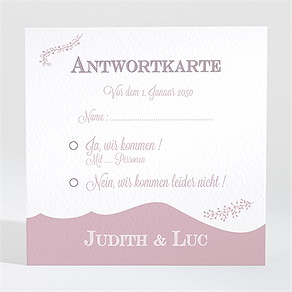 Antwortkarte Hochzeit fotostory