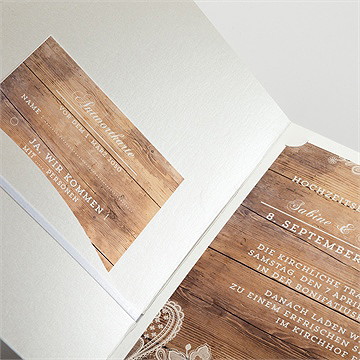 Hochzeitseinladung Holzig - Vue 3