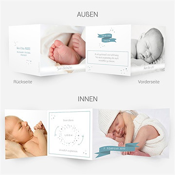 Geburtskarte Eine Kleine Überraschung - Vue 5