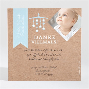 Dankeskarte Geburt origami freude