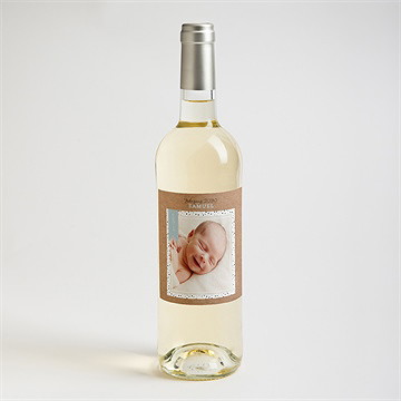 Flaschenetikett Geburt Origami Freude - Vue 2