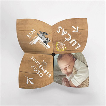 Geburtskarte Waldorigami - Vue 2