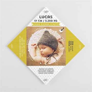 Geburtskarte Waldorigami - Vue 3