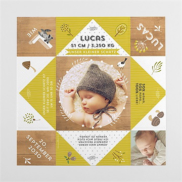 Geburtskarte Waldorigami - Vue 4