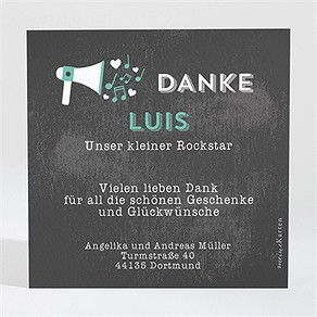 Dankeskarte Geburt bb-star