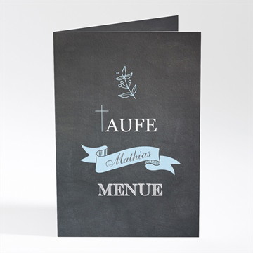 Menükarte Taufe Stolz