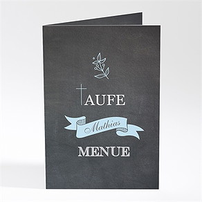 Menükarte Taufe stolz