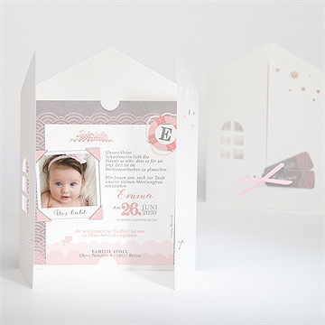 Einladung Taufe Matrose In Rosa