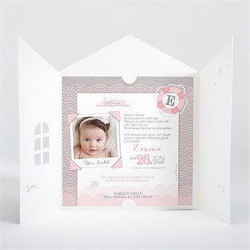 Einladung Taufe Matrose In Rosa - Vue 2