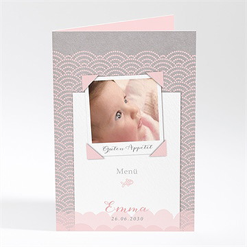 Menükarte Taufe Matrose In Rosa