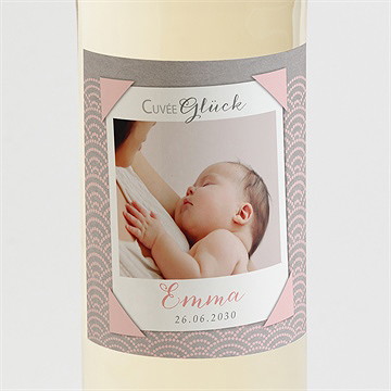 Flaschenetikett Taufe Matrose In Rosa