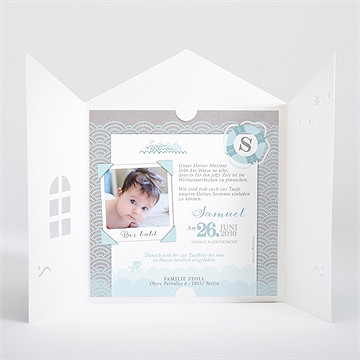 Einladung Taufe Matrose In Blau - Vue 2