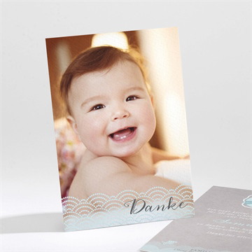 Dankeskarte Taufe matrose in blau