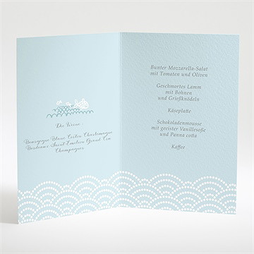 Menükarte Taufe matrose in blau - Vue 2