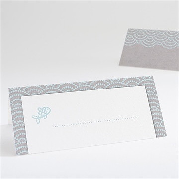 Tischkarte Taufe matrose in blau