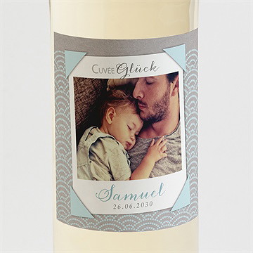 Flaschenetikett Taufe Matrose In Blau