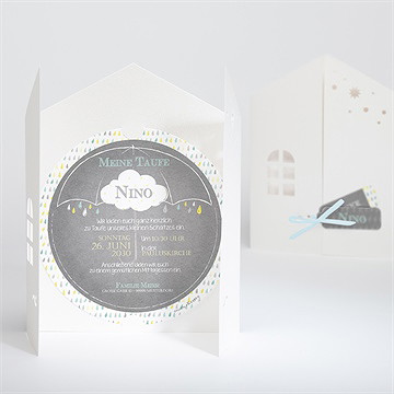 Einladung Taufe glücksregen junge