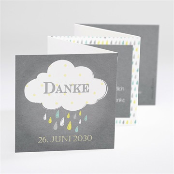 Dankeskarte Taufe glücksregen junge