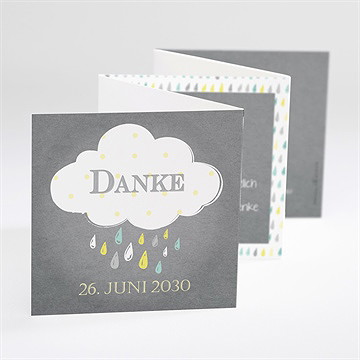 Dankeskarte Taufe glücksregen junge
