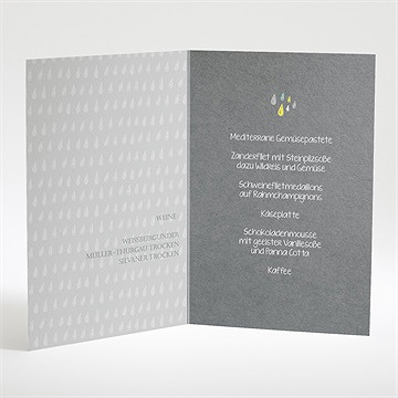 Menükarte Taufe glücksregen junge - Vue 2