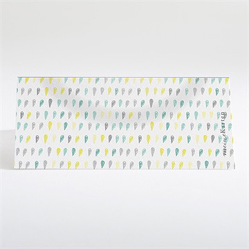 Tischkarte Taufe glücksregen junge - Vue 2