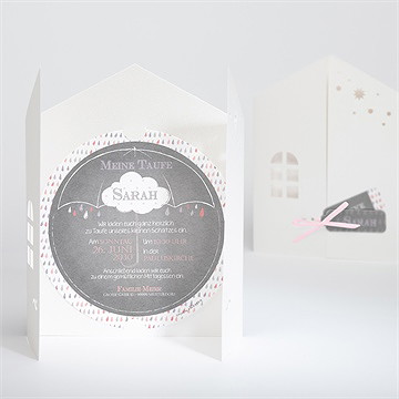 Einladung Taufe glücksregen mädchen