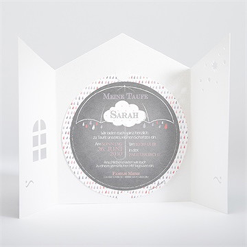 Einladung Taufe glücksregen mädchen - Vue 2