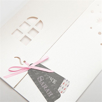 Einladung Taufe glücksregen mädchen - Vue 3