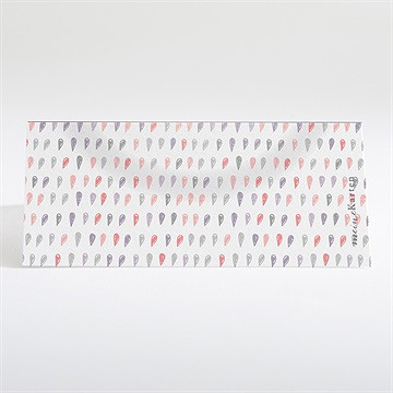 Tischkarte Taufe glücksregen mädchen - Vue 2