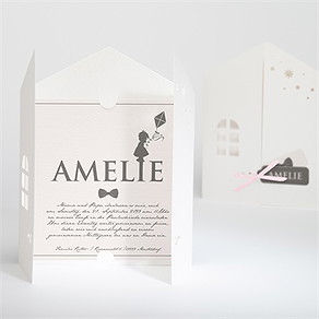 Einladung Taufe silhouette mädchen
