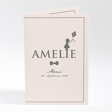 Menükarte Taufe silhouette mädchen