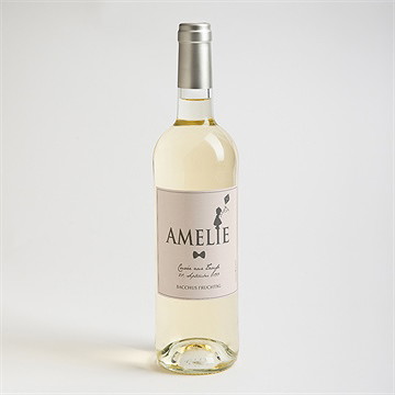 Flaschenetikett Taufe Silhouette Mädchen - Vue 2