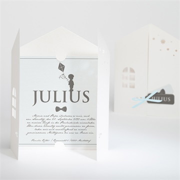 Einladung Taufe silhouette junge