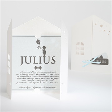 Einladung Taufe Silhouette Junge