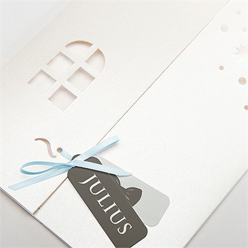 Einladung Taufe Silhouette Junge - Vue 3