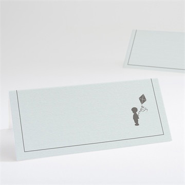 Tischkarte Taufe Silhouette junge
