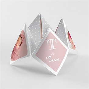 Geburtskarte origami zwillinge mädchen