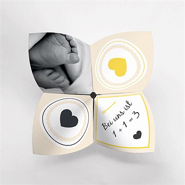 Geburtskarte Schwarz Und Gelb - Vue 2