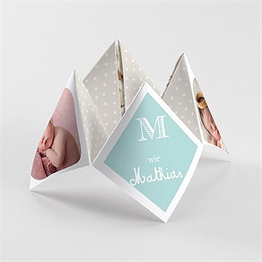 Geburtskarte origami zwillinge