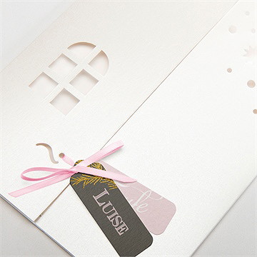 Einladung Taufe goldener vogel mädchen - Vue 3