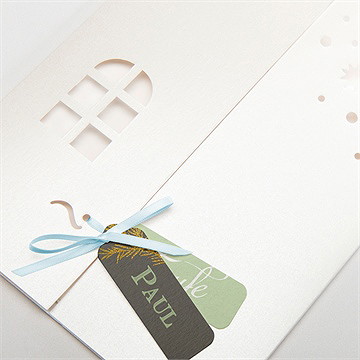 Einladung Taufe goldener vogel junge - Vue 3