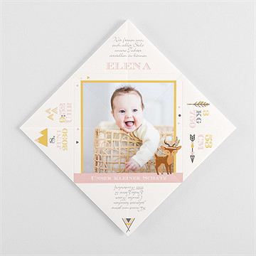 Geburtskarte Kleine Indianerin - Vue 3