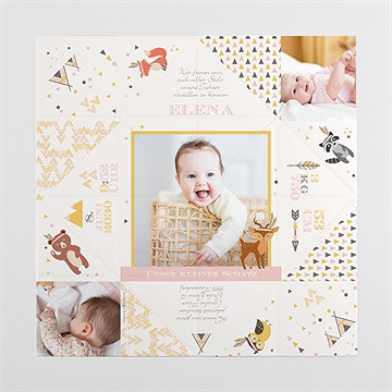 Geburtskarte Kleine Indianerin - Vue 4