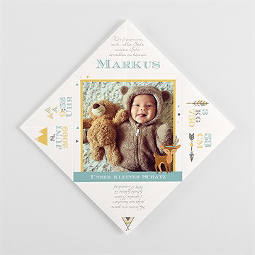 Geburtskarte Indianerfamilie - Vue 3