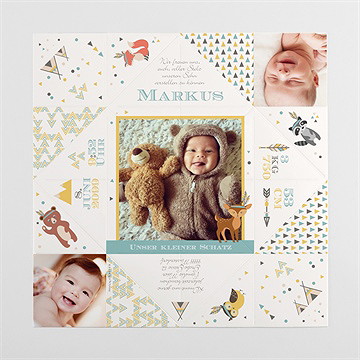 Geburtskarte Indianerfamilie - Vue 4